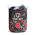 Personalized St Kilda Saints Laundry Basket Aboriginal Dot Painting Graffiti Style