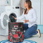 Personalized St Kilda Saints Laundry Basket Aboriginal Dot Painting Graffiti Style
