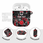 Personalized St Kilda Saints AirPods Case Aboriginal Dot Painting Graffiti Style