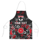Personalized St Kilda Saints Apron Aboriginal Dot Painting Graffiti Style