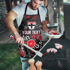 Personalized St Kilda Saints Apron Aboriginal Dot Painting Graffiti Style