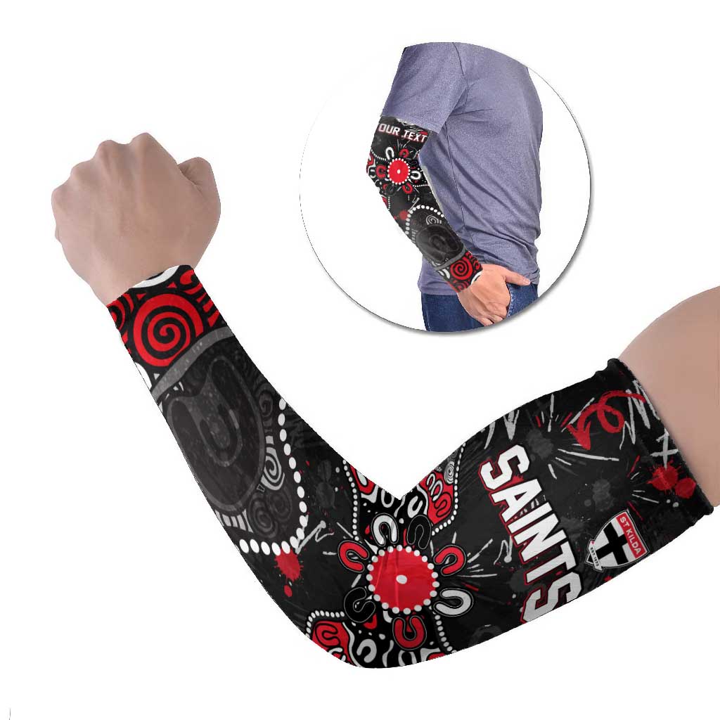 Personalized St Kilda Saints Arm Sleeves Aboriginal Dot Painting Graffiti Style