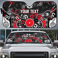 Personalized St Kilda Saints Auto Sun Shade Aboriginal Dot Painting Graffiti Style