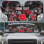 Personalized St Kilda Saints Auto Sun Shade Aboriginal Dot Painting Graffiti Style