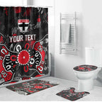 Personalized St Kilda Saints Bathroom Set Aboriginal Dot Painting Graffiti Style