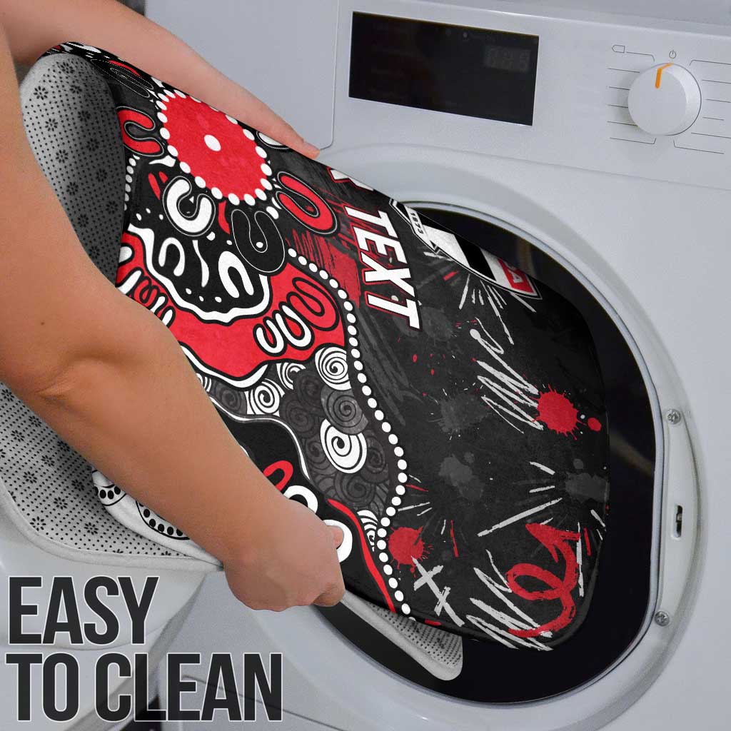 Personalized St Kilda Saints Bathroom Set Aboriginal Dot Painting Graffiti Style