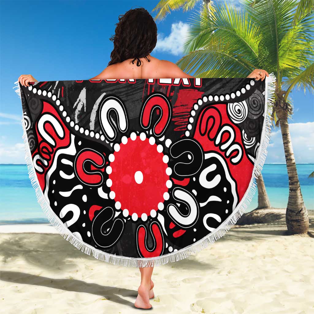 Personalized St Kilda Saints Beach Blanket Aboriginal Dot Painting Graffiti Style