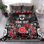 Personalized St Kilda Saints Bedding Set Aboriginal Dot Painting Graffiti Style