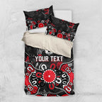 Personalized St Kilda Saints Bedding Set Aboriginal Dot Painting Graffiti Style