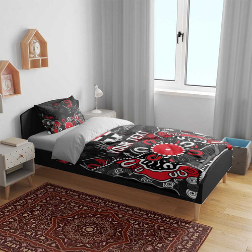 Personalized St Kilda Saints Bedding Set Aboriginal Dot Painting Graffiti Style