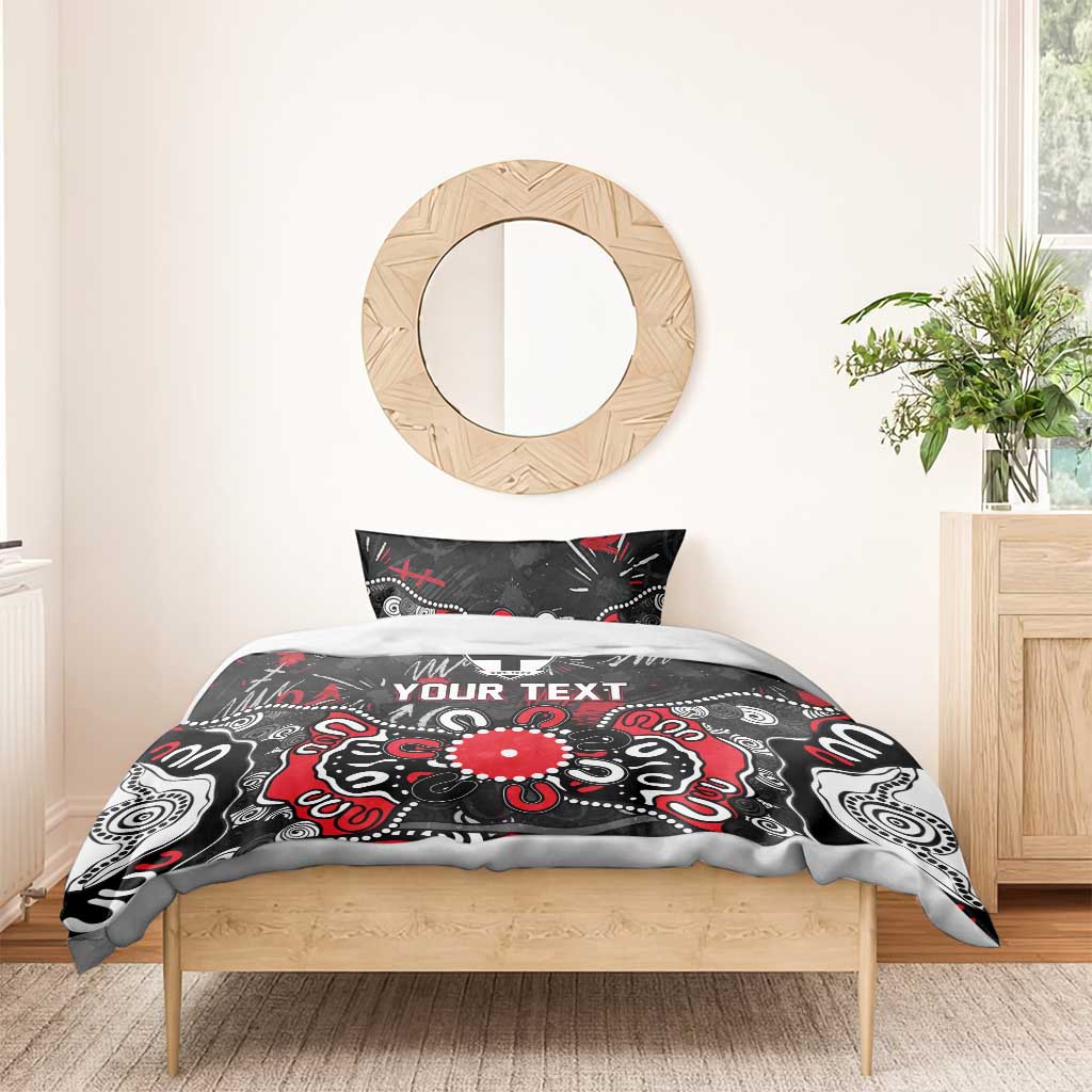 Personalized St Kilda Saints Bedding Set Aboriginal Dot Painting Graffiti Style