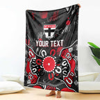 Personalized St Kilda Saints Blanket Aboriginal Dot Painting Graffiti Style