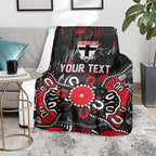 Personalized St Kilda Saints Blanket Aboriginal Dot Painting Graffiti Style