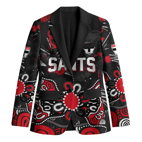 Personalized St Kilda Saints Blazer Aboriginal Dot Painting Graffiti Style