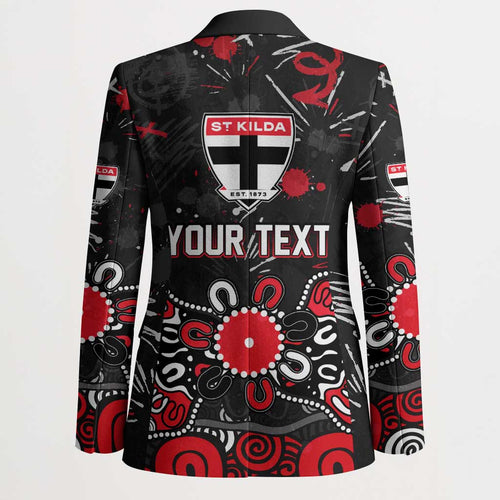 Personalized St Kilda Saints Blazer Aboriginal Dot Painting Graffiti Style