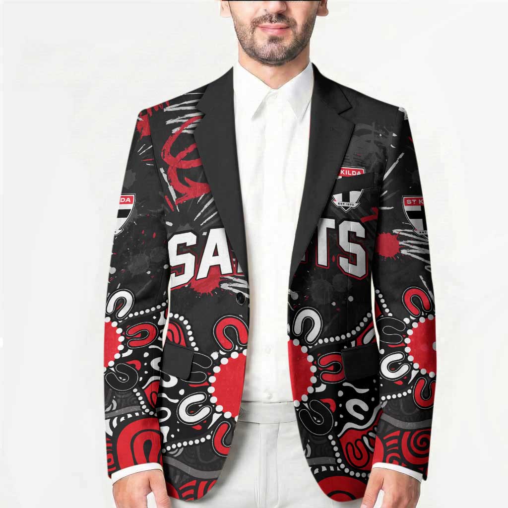 Personalized St Kilda Saints Blazer Aboriginal Dot Painting Graffiti Style