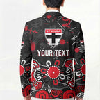 Personalized St Kilda Saints Blazer Aboriginal Dot Painting Graffiti Style