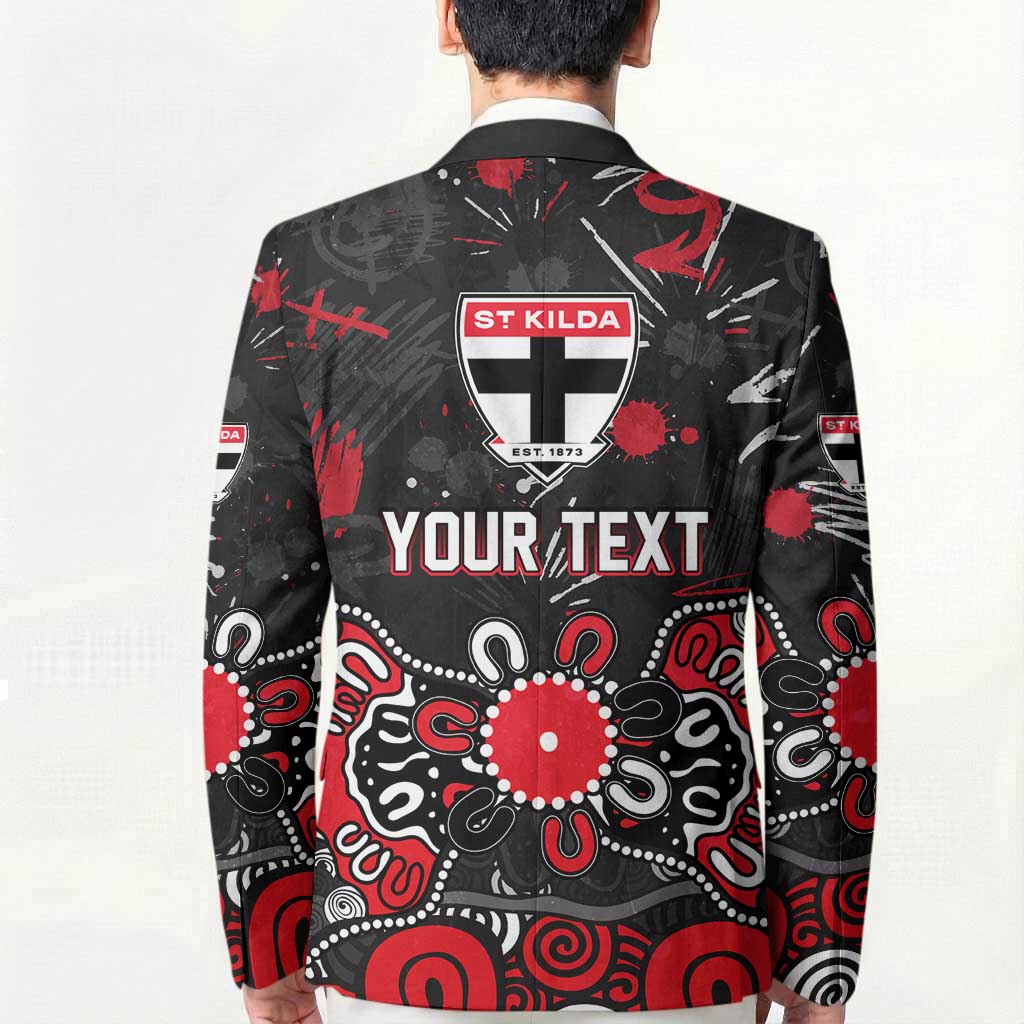 Personalized St Kilda Saints Blazer Aboriginal Dot Painting Graffiti Style