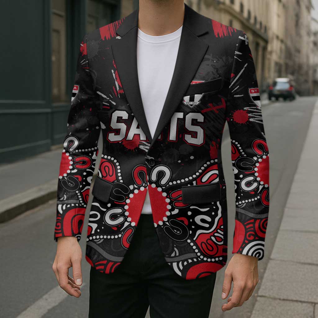 Personalized St Kilda Saints Blazer Aboriginal Dot Painting Graffiti Style