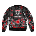 Personalized St Kilda Saints Bomber Jacket Aboriginal Dot Painting Graffiti Style