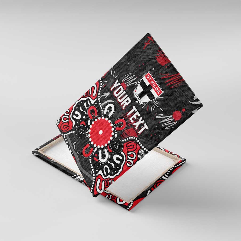 Personalized St Kilda Saints Canvas Wall Art Aboriginal Dot Painting Graffiti Style