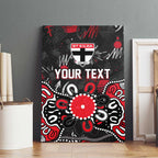 Personalized St Kilda Saints Canvas Wall Art Aboriginal Dot Painting Graffiti Style
