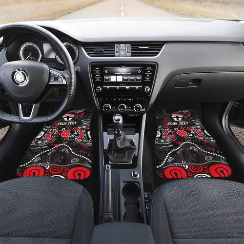 Personalized St Kilda Saints Car Mats Aboriginal Dot Painting Graffiti Style