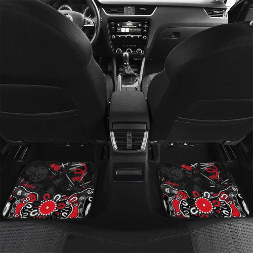 Personalized St Kilda Saints Car Mats Aboriginal Dot Painting Graffiti Style