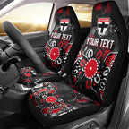 Personalized St Kilda Saints Car Seat Cover Aboriginal Dot Painting Graffiti Style