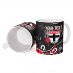 Personalized St Kilda Saints Ceramic Mug Aboriginal Dot Painting Graffiti Style