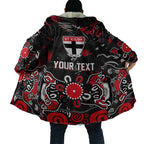 Personalized St Kilda Saints Cloak Aboriginal Dot Painting Graffiti Style