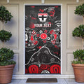 Personalized St Kilda Saints Door Cover Aboriginal Dot Painting Graffiti Style
