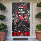 Personalized St Kilda Saints Door Cover Aboriginal Dot Painting Graffiti Style