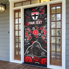 Personalized St Kilda Saints Door Cover Aboriginal Dot Painting Graffiti Style