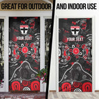 Personalized St Kilda Saints Door Cover Aboriginal Dot Painting Graffiti Style