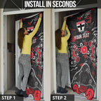 Personalized St Kilda Saints Door Cover Aboriginal Dot Painting Graffiti Style