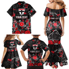 Personalized St Kilda Saints Family Matching Mermaid Dress and Hawaiian Shirt Aboriginal Dot Painting Graffiti Style