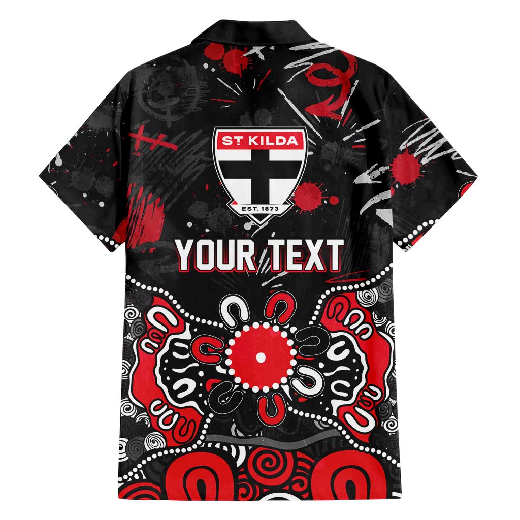 Personalized St Kilda Saints Family Matching Mermaid Dress and Hawaiian Shirt Aboriginal Dot Painting Graffiti Style