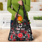 Personalized St Kilda Saints Grocery Bag Aboriginal Dot Painting Graffiti Style