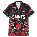 Personalized St Kilda Saints Hawaiian Shirt Aboriginal Dot Painting Graffiti Style