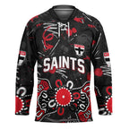 Personalized St Kilda Saints Hockey Jersey Aboriginal Dot Painting Graffiti Style