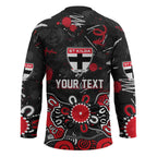 Personalized St Kilda Saints Hockey Jersey Aboriginal Dot Painting Graffiti Style