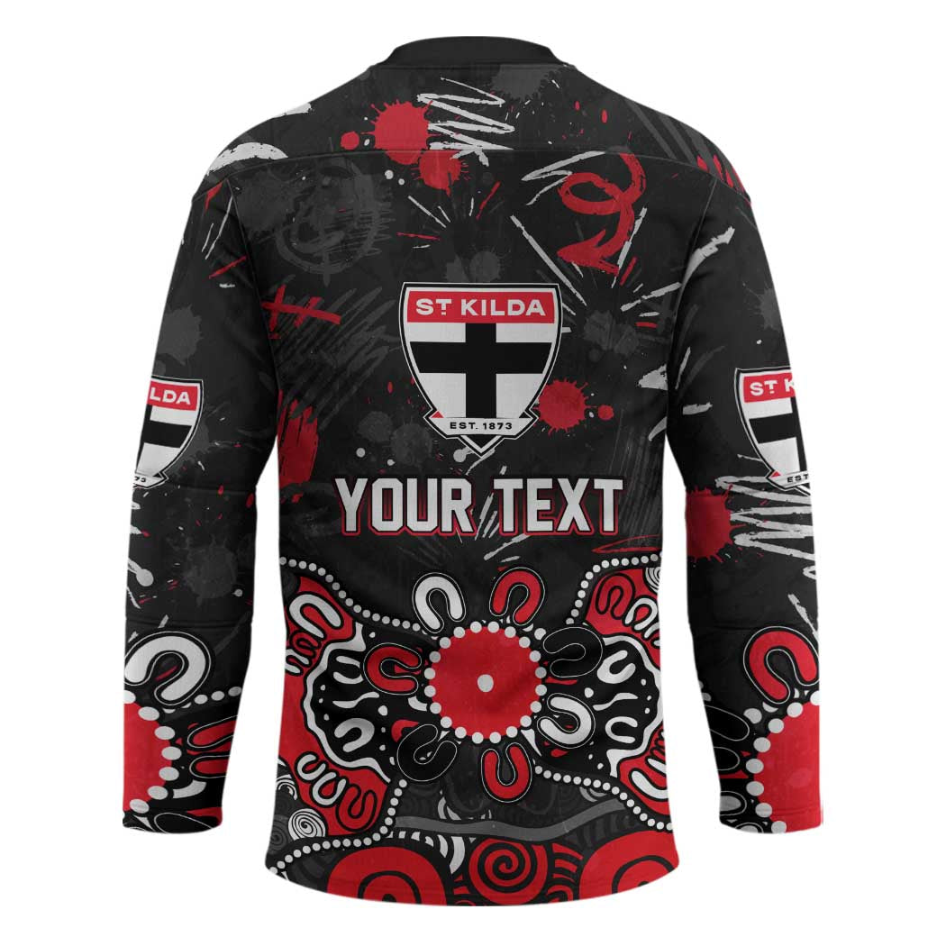 Personalized St Kilda Saints Hockey Jersey Aboriginal Dot Painting Graffiti Style