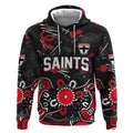 Personalized St Kilda Saints Hoodie Aboriginal Dot Painting Graffiti Style
