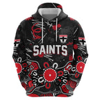 Personalized St Kilda Saints Hoodie Aboriginal Dot Painting Graffiti Style