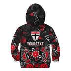 Personalized St Kilda Saints Kid Hoodie Aboriginal Dot Painting Graffiti Style