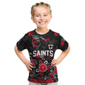 Personalized St Kilda Saints Kid T Shirt Aboriginal Dot Painting Graffiti Style