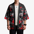 Personalized St Kilda Saints Kimono Aboriginal Dot Painting Graffiti Style