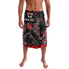 Personalized St Kilda Saints Lavalava Aboriginal Dot Painting Graffiti Style