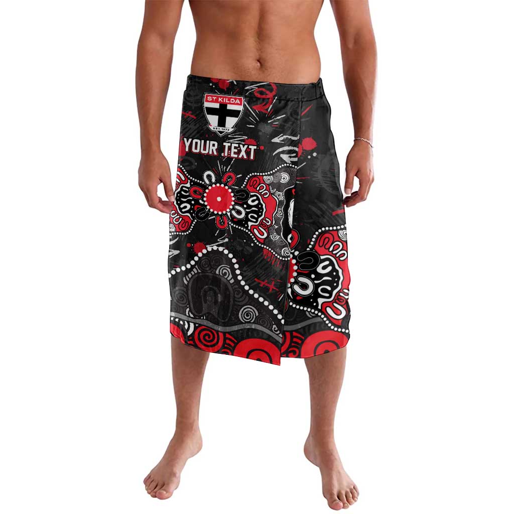 Personalized St Kilda Saints Lavalava Aboriginal Dot Painting Graffiti Style